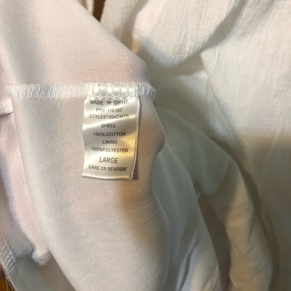 Pretty White Cotton Dress by Violet in Size Large - Picture 4 of 7